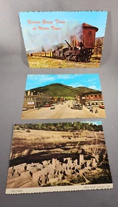 3 Postcards Silverton Colorado Durango Train Mesa Verde Cliff Palace National Pk - Picture 1 of 3