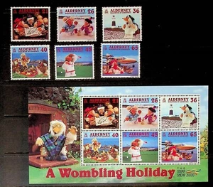GB - ALDERNEY Sc 148-53+153a NH SET+S/S OF 2000 - CARTOONS - (JS23) - Picture 1 of 1