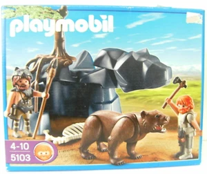 Playmobil Oso de las Cavernas con Cavernas 5103 Nuevo y EMBALAJE ORIGINAL Edad de Piedra Oso Historia - Imagen 1 de 2