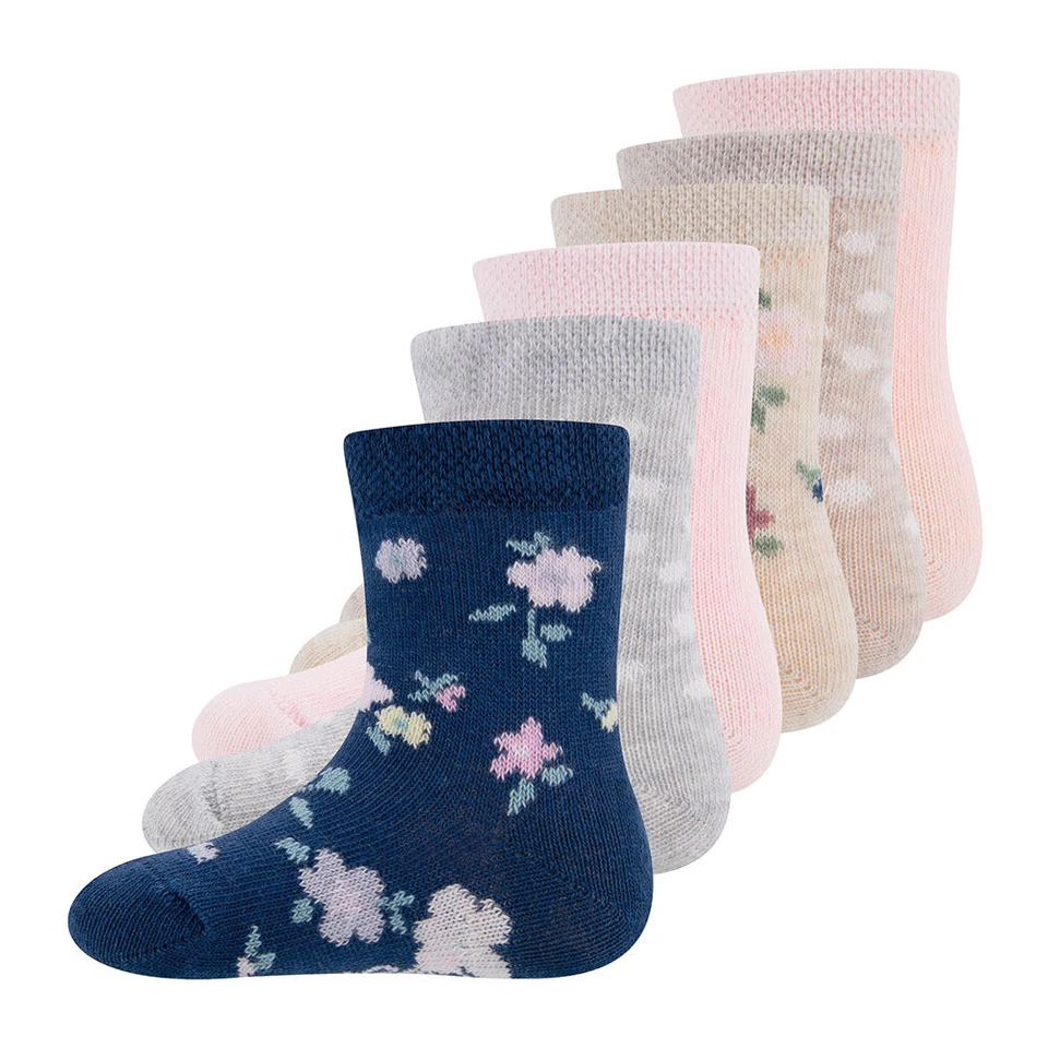 EWERS Kinder- und Babysocken Blumen/Punkte/Uni Blumen Mädchen - Bild 1 von 1