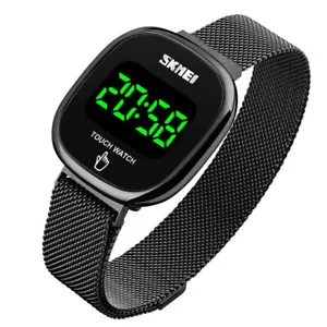 Fashion Women's LED Digital Casual Sports Mesh Stainless Steel Waterproof Watch - Picture 1 of 15