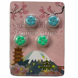 Nintendo Switch Thumb Grips Cherry Blossom Sakura Flower Joy Con Joystick Caps - Picture 1 of 4