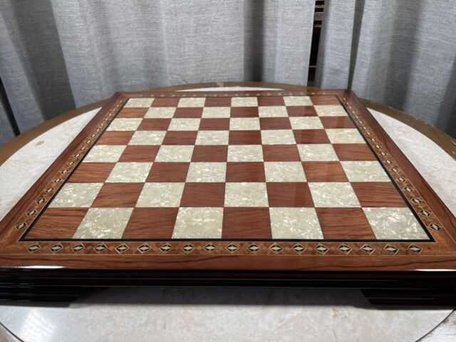 20.5 Inches Istanbul Chess Set Walnut - Mother of Pearl inlaid Chess B –  Craftsoy