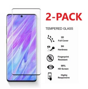 2-Pack Tempered Glass Screen Protector For Samsung Galaxy S20 Ultra Plus 5G 3D - Picture 1 of 4