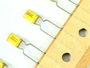 200x Nissei 2200pf Film Capacitor - 2.2nF - 222 J, 50vdc - 0.0022uf - Japan NOS - Picture 1 of 4