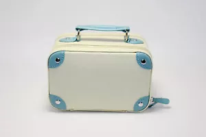 Pottery Barn Audrey Schmuckkästchen Koffer Elfenbein Hellblau Vintage Style Neu - Bild 1 von 11