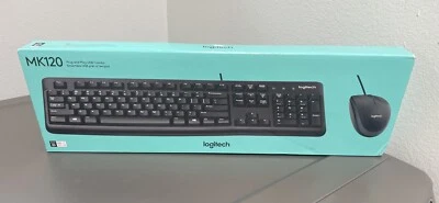 Logitech MK120 Wired USB Keyboard and Mouse Black - Image 1 of 4