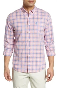 Johnnie-O Oscar Regular Classic Fit Pink Check Sport Button Shirt Medium NWT - Picture 1 of 1