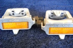 MKS EDGE ALLOY/STEEL PLATFORM ROAD BIKE PEDALS 9/16" IN VERY GOOD CONDITI0N - Bild 1 von 4