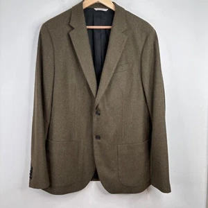 Banana Republic Blazer 44L Italian Wool Mario Belucci Olive Green Old Money Twee - Picture 1 of 12