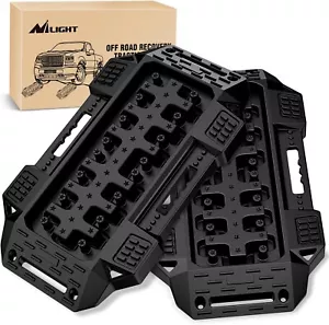 Off-Road Mini Short Recovery Traction Boards For 4WD 4X4 (2PCS Black) - Picture 1 of 5