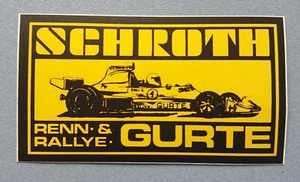 Pegatina deportes de motor coches clásicos Fórmula 1 Rallye Schroth correas ASM 8,0 x 4,5 cm - Imagen 1 de 2
