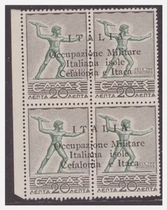 CEFALONIA ED ITACA 1941 - ARGOSTOLI 20 LEPTA COPPIA NUOVA ** MNH - Imagen 1 de 1
