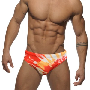 Men's Swimming Shorts Swimwear Swim Briefs Color Print Comfort Beach Underwear - Picture 1 of 12