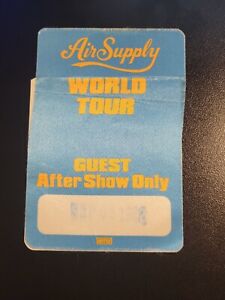 1982 AIR SUPPLY - GUEST BACKSTAGE PASS - NOT USED