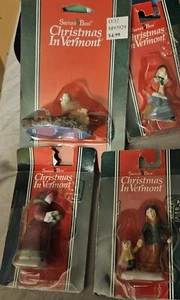 Vintage Lot Of 4 Santa's Best Christmas In Vermont Figurines & Duck Pond - Picture 1 of 9
