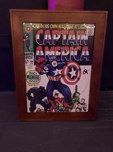 Captain America Premier Issue Marvel Comic Print Wall Art 14x18 RARE, Framed!!! - Picture 1 of 9