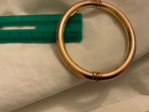 Bracciale Arezzo Italia oro 14k su argento sterling 925 chiusura di sicurezza gonfia vintage - Foto 1 di 12
