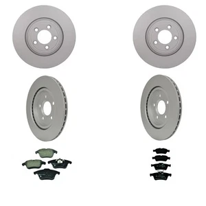 Hella Front & Rear Rotors Low-Met Disc Brake Pad Kit For Jaguar Vanden Plas XJ8 - Picture 1 of 1