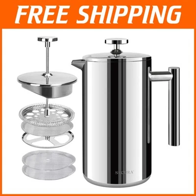 Stainless Steel French Press Coffee Maker - image 1 of 4