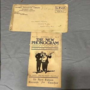 Antik The New Phonogram Small Pamphlet Edison Records Okt 1910 - Bild 1 von 12