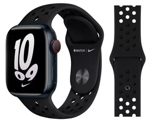 Original Apple Watch Nike Sport Armband S/M + M/L 38/40/41/42mm Black/Black - Bild 1 von 2