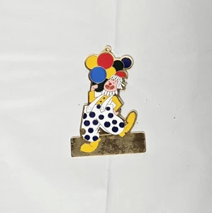 VINTAGE, "Pagliaccio Palloncino - Buon Natale", Decorazione da Appendere in Metallo  - Foto 1 di 4