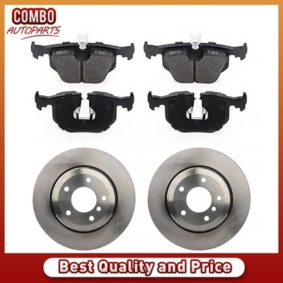 Rear Brake Rotors Brake Pads Fits 2004-2007 BMW 525i 2008-2010 BMW 528i - Image 1 of 4