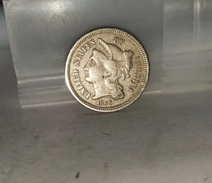 1866 Three Cent Nickel US Coin 3CN You Grade It A17 - Picture 1 of 2