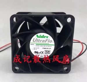 NIDEC V60E12BS1B5-07A014 6038 DC12V 1.60A 6CM 4-Wire Temperature Control Cooling - Picture 1 of 2