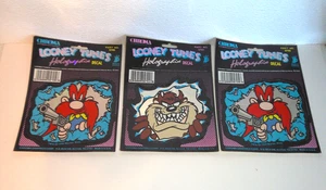 Vintage 1993 1995 Looney Tunes Holographic Stickers Lot of 3 Taz & Yosemite Sam - Picture 1 of 4
