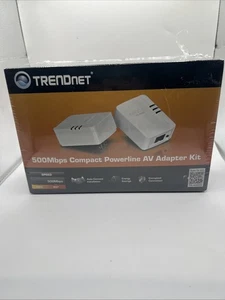 TrendNet 500Mbps Compact Powerline AV Adapter Kit New In Box Sealed - Picture 1 of 3
