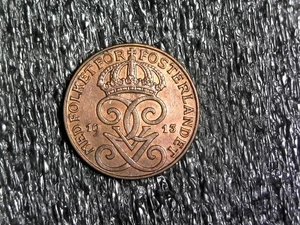 1913 Svezia 1 minerale estero, moneta mondiale KM#777,2 (z757) - Foto 1 di 2