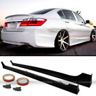 For 13-17 Honda Accord 4Dr Jdm Md Style Unpainted Side Skirts Splitter Extension