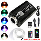 500 Stück RGB DC12V Car Starrying Night Light Glasfaserlicht Kit Bluetooth APP