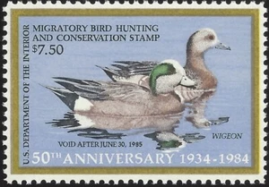 US Scott #RW51 MNH OG XF 7.50 1984 USD Federal Duck Stamp CV 12.50 - Picture 1 of 2