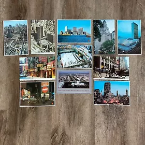 Lotto cartoline vintage New York Rockefeller Central Park World Trade Center Madison Sq - Foto 1 di 14