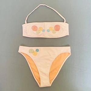 Zingara Size 8 White Bandeau Underwired Bikini Swimsuit with Swirls NWOT - Picture 1 of 2