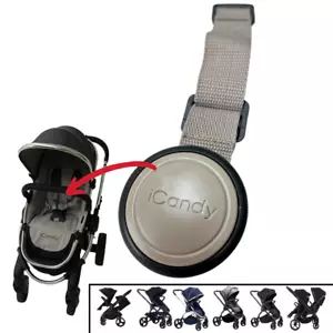 iCandy Peach 3 - Peach 4 Pram Shoulder Harness Strap Buckle Clip – Truffle Grey - Foto 1 di 6