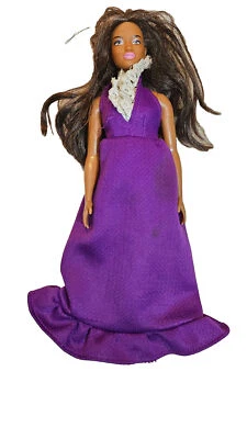 Muñeca Barbie negra afroamericana vestido de gala de salón roble hecho a mano C359G Foto 1 de 4