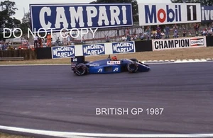 PIERCARLO GHINZANI LIGIER JS29 BRITISH GP 1987 35MM SLIDE PHOTOGRAPH SILVERSTONE - Picture 1 of 2
