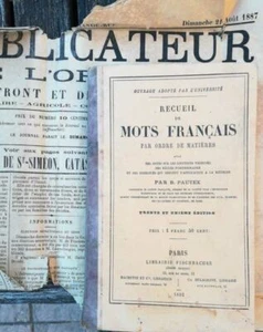 Recueil de mots français par ordre de matières | B.Pautex | Bon état - Picture 1 of 2