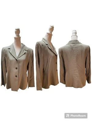 Casual Corner Black & White Mini Checkered Print Women's Button Front Blazer 10 - Image 1 of 4