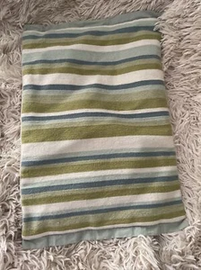 Pier 1 Rectangular Throw Pillow Blue Green Striped Colorful Spring 12 X 17 - Picture 1 of 5