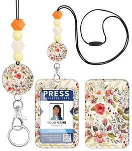 Teacher Lanyard for ID Badge Card Men Women Beaded Breakaway Neck Lanyards Na... - Picture 1 of 7
