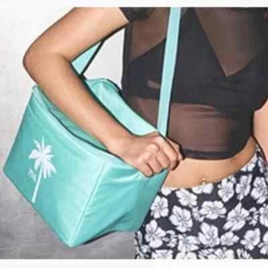 Victoria's Secret ROSA Piña Playa Refrigerador Bolso Bolso Hombro Almuerzo Picnic - Imagen 1 de 8