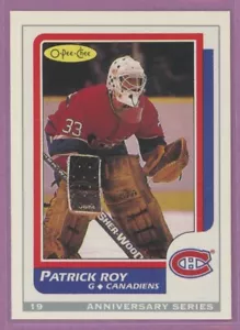 1992 92-93 O-PEE-CHEE 25 aniversario serie Canadiens Patrick Roy #19 novato - Imagen 1 de 1