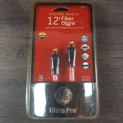 GE 12' / 3.6 m Digital Audio Fiber Optic - GE Ultra Pro 10521 New - Image 1 of 3