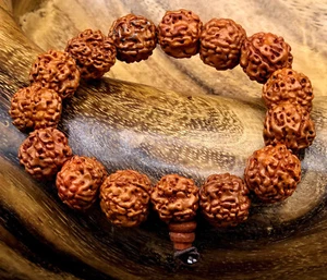 Rudraksha Bracelet Tibetan Beaded Meditation Bodhi Bracelets Adjustable Unisex - Picture 1 of 4