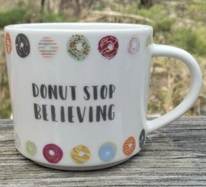 Opalhouse Donut Stop Believing Porcelain Mug Cream 16 oz - Picture 1 of 3